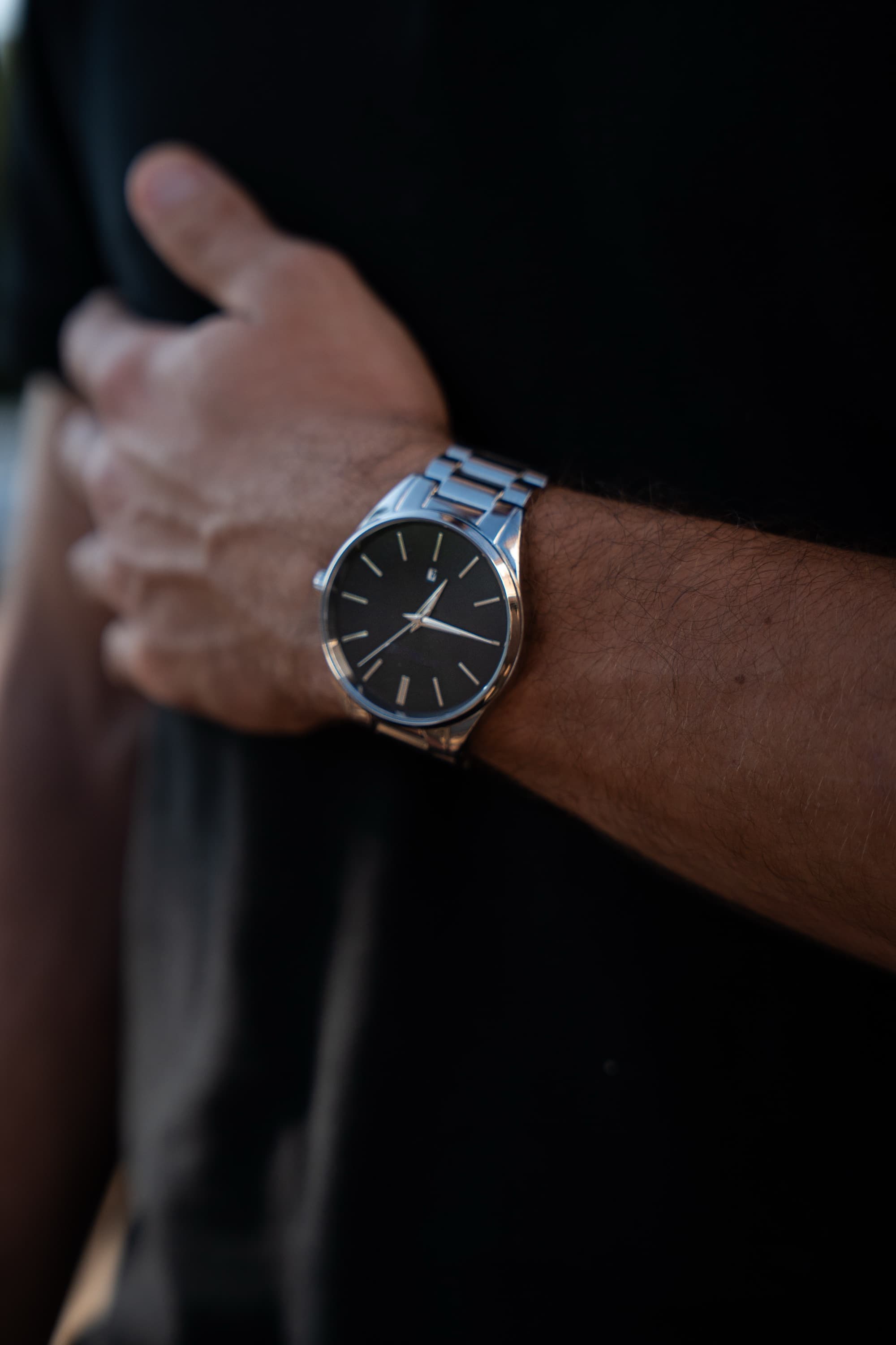 Reloj Daelor Cadran Elegance negro con polo
